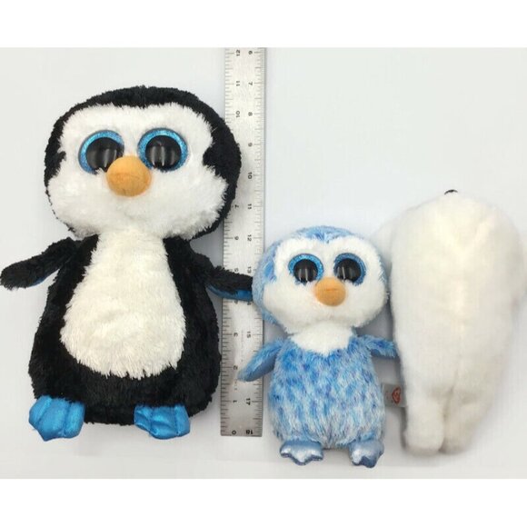 Ty Beanie Boos Arctic Animals Ice Cube Tusk Pongo Waddles Penguin Seal Walrus - Picture 15 of 15